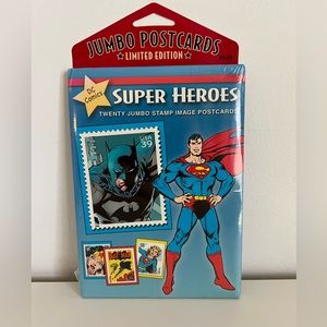 Official USPS DC Comic Superheroes Jumbo Postcards Set